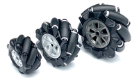 Roda Omni 60mm 80mm 97mm dengan roda Mecanum Motor kopling logam heksagonal 6mm untuk Robot pintar AGV