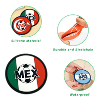 Sous-verres en PVC 2026 Football Flag, sous-verres personnalisés en caoutchouc souple en forme de ballon de football, tapis de la Coupe Nationale, souvenirs sportifs, directement de l'ancienne usine