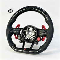 Volant en fibre de carbone avec LED compatible avec Audi TT TTS R8 A3 A4 A5 A6 A7 B8 B9 S3 S4 S5 RS3 RS5 RS7 C7 RS Q3 Q5 Q7 Q8 8V
