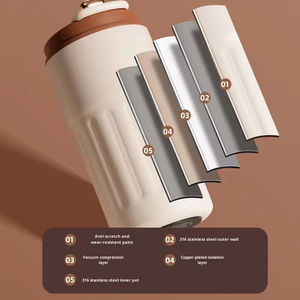 Tasse à café isotherme en acier inoxydable avec affichage de la température et logo personnalisé, gourde intelligente, vente chaude - Product Image 3