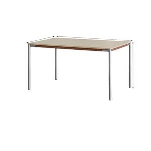 NORHOR Mesa de comedor rectangular de metal de 1,6 m, color ocre, acero inoxidable, muebles de comedor minimalistas modernos - Product Image 5