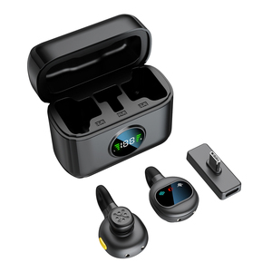 Micrófono de Solapa Inalámbrico Omnidireccional SX372in1, Micrófono de Condensador con Cancelación de Ruido, Mini Clip C para Grabación en Teléfono Móvil y Computadora - Product Image 2