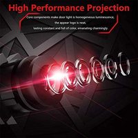 Projecteurs LED de logo pour portières de voiture Tesla – Accessoire sans fil, lampe d'accueil, éclairage 3D fantôme, projecteurs de courtoisie