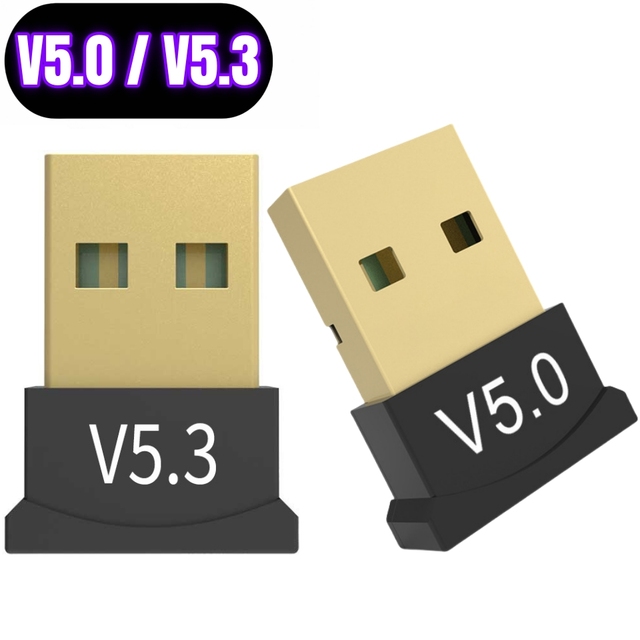 USB Bluetooth 5.0 5.3 Adapter V5.0 V5.3 Bluetooth Transmitter Receiver Audio Dongle Wireless USB Adapter for Computer PC Laptop
