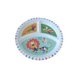 Kompartemen dibagi piring melamin untuk anak-anak piring plastik anak-anak untuk makan dengan pembagi mesin cuci piring aman bebas BPA - Product Image 6
