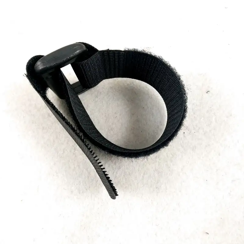 Plastic Cable Strap Cable Ties Black Adjustable Cable Strap With Plastic Buckle Double-sided Hook And Loop For Banding
