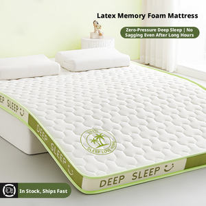 Matelas hybride pour la maison - Matelas à ressorts indépendants détachable, base rigide en latex, housse amovible en coton et lin lavable pour usage domestique - Product Image 1