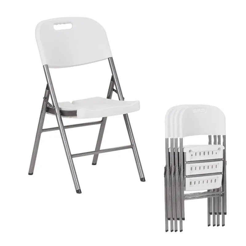 Wholesale Modern Portable Outdoor White Camping Plastic Folding Chair for Events Party