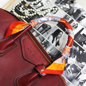 تصميم شعار مخصص، وشاح رفيع للرقبة، عصابات رأس حريرية، شريط مزدوج رفيع، وشاح نسائي، شريط للشعر - Product Image 3