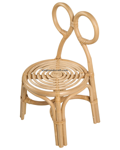 Chaises d'enfant faites à la main en rotin naturel pour la fête d'anniversaire-Mobilier écologique pour enfants pour la location d'événements - Product Image 2