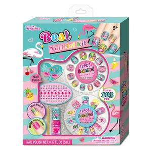 2024 Kinderen Make-Up Diy Kit Kids Nagellak Set-Beste Geurende Kunst Pellen Van Nagellakpers Op Nagel