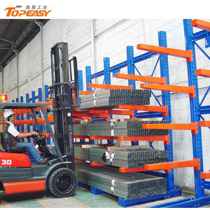 Sistema de Estanterías Cantilever de Acero Reforzado de Doble Cara con Recubrimiento en Polvo Ajustable para Almacenamiento en Almacenes - Product Image 3