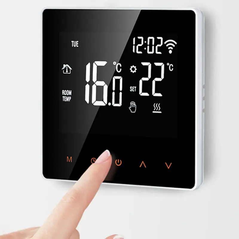 Termostato digital, termostato digital de ar programável tuya wi-fi lcd para interruptor, voz de aquecimento para alexa termostato