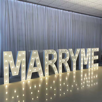 Lettres d'amour géantes LED Numéro de chapiteau de mariage 4 pieds Panneau personnalisé Grandes lettres avec lumière