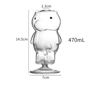Vaso de Cóctel Creativo con Forma de Oso de Goma, Transparente, Bonito, para Jugos, Vino y Cócteles, para Bares - Product Image 6