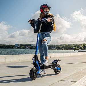 Scooter Eléctrico de Dos Ruedas D4+3.0, Neumático de 10 Pulgadas, Motor de 1000W, Carga Máxima de 330 Libras, Velocidad Máxima de 40-55 mph, Alcance de 40 Millas, Doble Frenado Hidráulico - Product Image 4