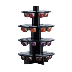 CCH01-1 rotatif café <span class=keywords><strong>Capsule</strong></span> support acrylique dosette organisateur support Compatible avec <span class=keywords><strong>Nespresso</strong></span> café dosette carrousel support de rangement - Product Image 2