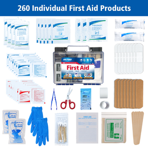 Kit di Pronto Soccorso Conforme OSHA per 50 Persone |   Kit di Emergenza Multiuso da 260 Pezzi per Luoghi di Lavoro, Aziende, Casa e Veicoli - Product Image 2