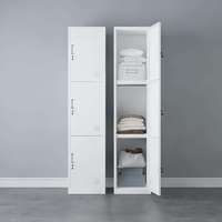 Casier à vêtements en acier à porte simple pour le personnel de bureau, armoire de rangement en métal pour le stockage des uniformes des employés