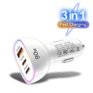 New Arrival High Speed Magnetic Car Charger Dual PD & QC3.0 3-Port Fast Charging Adapter for Laptop & Mobile Phone - Product Image 3