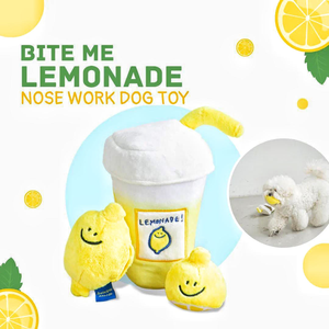 Yellow <b>Plush</b> Dog Toy Lemon Cup Chew Toy Hidden Treat Sound Toy Custom Logo Pet Gift - Product Image 4