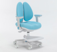 Chaise d'étude moderne pour enfants en plastique réglable avec design ergonomique, base pivotante pliable, utilisation en chambre, repose-pieds et réglage des accoudoirs