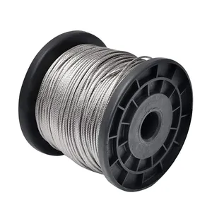 Em estoque SS Cable Stainless <span class=keywords><strong>Rope</strong></span> Preço de Atacado 1*19 Steel Cable <span class=keywords><strong>Rope</strong></span> Wires 0.9mm Inox Cable 1x19 Stainless Steel <span class=keywords><strong>Wire</strong></span> <span class=keywords><strong>Rope</strong></span> - Product Image 1