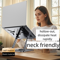Pas cher 360 °   Support pour ordinateur portable en acier au carbone rotatif, réglable en hauteur, pliable, support pour tablette, design métallique portable