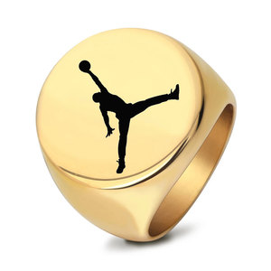 Anillo de Baloncesto de Acero de Titanio para Hombre, 22 mm, Superficie Lisa Redonda, Joyería de Regalo - Product Image 4