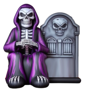 Inflables interesantes personalizados para Halloween Grim Reaper decoraciones de patio con luces LED integradas Halloween de Bangladesh Factory - Product Image 4