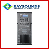 Système de sonorisation portable rechargeable de 15 pouces avec 2 microphones sans fil, Bluetooth/USB/SD, contrôle de l'égaliseur et roues intégrées