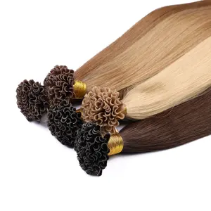 Extensões de cabelo humano pré-ligadas de 18 polegadas com ponta em U 100% Remy 1g de queratina para cabelo russo tingido da China, venda de fábrica