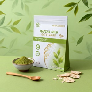 Avena Instantánea con <span class=keywords><strong>Leche</strong></span> y Matcha, Cereal de Avena Integral para el Desayuno - Product Image 3