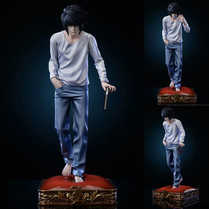 Statua Manga <span class=keywords><strong>Death</strong></span> <span class=keywords><strong>Note</strong></span> <span class=keywords><strong>L</strong></span> Lawliet 30CM con Due Mani Intercambiabili, Modellino da Collezione in PVC, Figura Anime, Giocattolo Regalo - Product Image 2