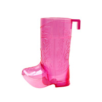 Verres à shot créatifs en plastique PS, style mini botte de cowboy américaine, 2 oz (50-60 ml), réutilisables, sans BPA, recyclables, lavables à la main