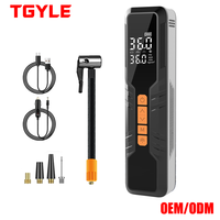 Compresseur d'air numérique sans fil 6000 mAh en ABS pour pneus de voiture, moto et vélo, avec arrêt automatique 150 PSI, pompe électrique 12 V CC