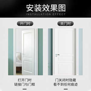 Bisagra Invisible Tridimensional Ajustable para Puerta de Madera, Diseño de Bisagra Cruzada de Apertura Interior y Exterior, Rotación de 180 Grados - Product Image 6