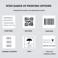 Imprimante jet d'encre portable 600 DPI haute résolution, encre à séchage rapide, machine de marquage de codes QR, codes-barres et numéros de série pour emballages alimentaires, tuyaux et bois