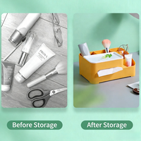 Boîte à mouchoirs multifonctionnelle en plastique de style nordique, organisateur de rangement multi-compartiments pour télécommandes et articles divers, décoration de la maison