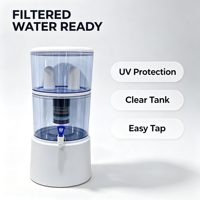 Système de filtration d'eau portable par gravité pour la maison avec lampe UV intégrée et purificateur d'eau auto-nettoyant à alimentation par gravité pour la consommation domestique