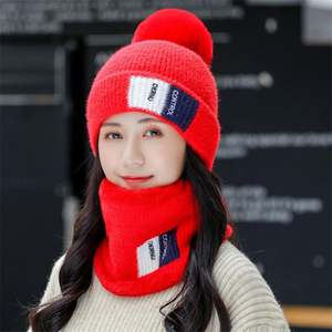 Wholesale Women Winter Warm Knitted <b>Hat</b> <b>Scarf</b> <b>Set</b> for Outdoor - Product Image 4