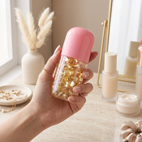 Flacon en acrylique en forme de capsule de 100 ml avec bouchon à vis, transparent ou opaque, pour pilules, vitamines et compléments alimentaires