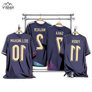 Futbol giyim özel futbol forması tayland yüksek kalite Vintage 100% Polyester otomatik kesme OEM süblimasyon - Product Image 1