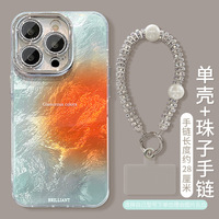 Coque de téléphone pour Apple iPhone 16 Pro, motif coucher de soleil doux, protection intégrale des objectifs pour 15, collection printemps/été 14, style haut de gamme 13