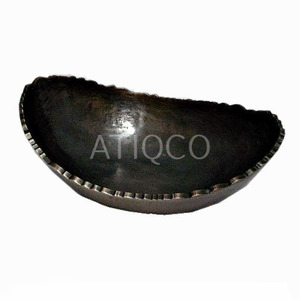 Moderna Frutera Nórdica Ovalada, Hecha a Mano, con Aspecto de Bronce Fundido, de Aluminio Pulido, Ecológica, Marca Atiqco - Product Image 4