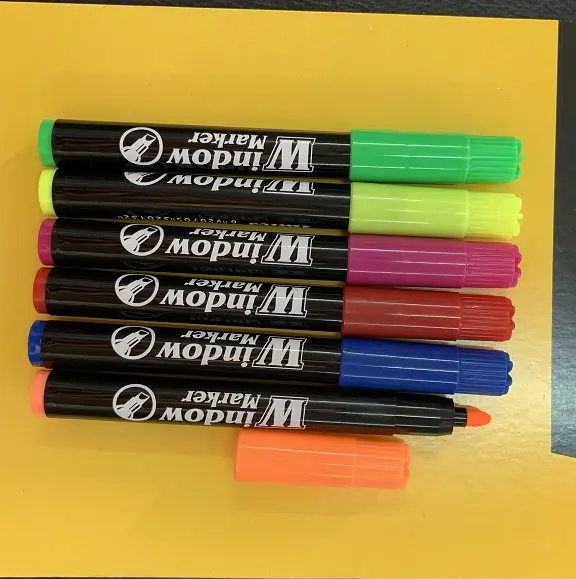 HOT Jumbo ungiftiger mehrfarbiger flüssiger Kreide stift für IKids und Kunst mit PVC-Box-Verpackung