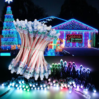 SHIJI - Decoración Navideña Impermeable para Exteriores, Luz LED Inteligente de 5 V, 12 V, 12 mm, Módulo de Píxeles WS2811 UCS1903, Luz LED RGB