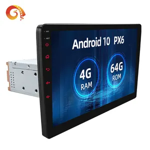 4 + 64GB 1DIN 안드로이드 10.2.5D IPS 터치 스크린 mpv RDS Am GPS Carplay 자동차 스테레오 라디오