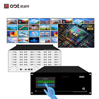 Conmutador de Matriz de Video 4K de 16x32 con Conmutación sin Interrupciones, Pantalla Táctil de 7 Pulgadas, Tarjeta de Matriz Modular Intercambiable en Caliente HD-MI para Sala de Control