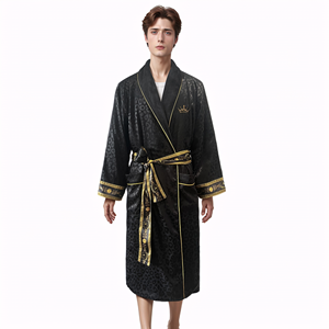 <span class=keywords><strong>Accappatoio</strong></span> da donna <span class=keywords><strong>di</strong></span> <span class=keywords><strong>lusso</strong></span> doppio strato da <span class=keywords><strong>uomo</strong></span> personalizzato macchia Skin-Friendly Skin Skill Skill Feeling Lounge vestaglia - Product Image 1